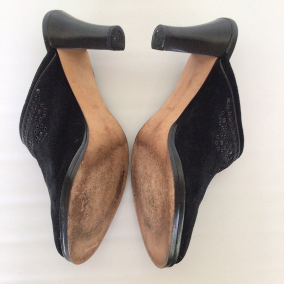 COLE HAAN BLACK SUEDE CLOGS SIZE 9.5 - Picture 11 of 16